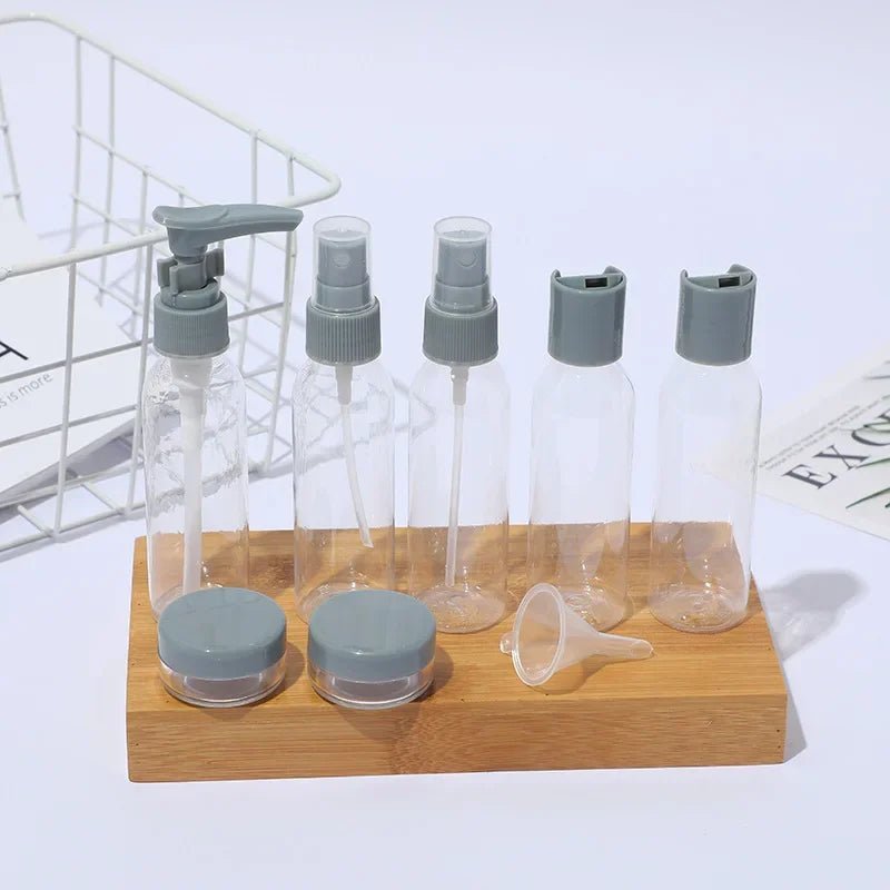 Conjunto de Frascos Transparente para Viagem - Shop Viagem