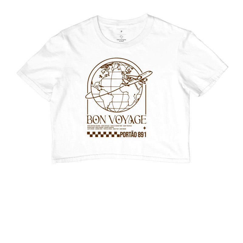 Cropped Bon Voyage – Portão 891 - Shop Viagem