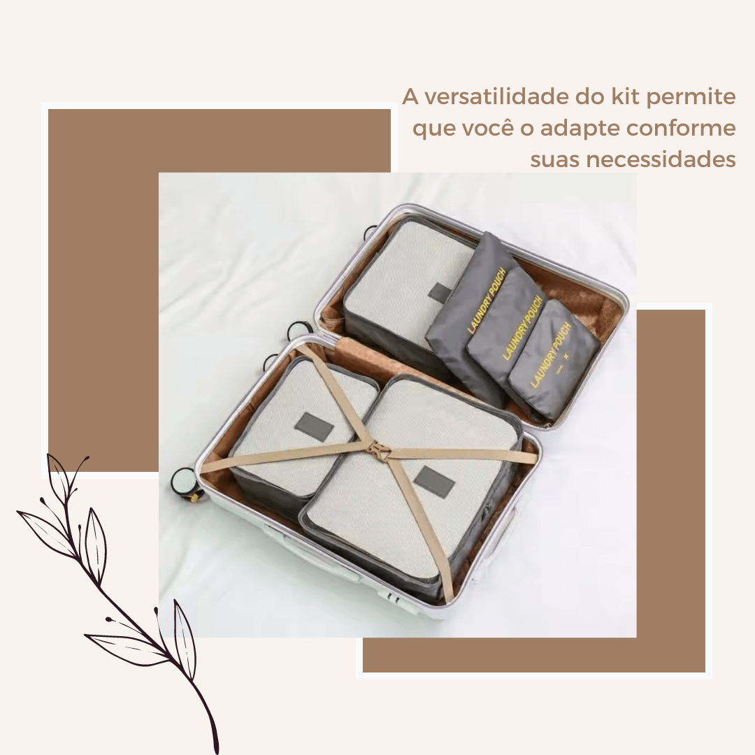 Kit Bolsas Organizadoras Para Mala de Viagem - 6 pçs - Shop Viagem