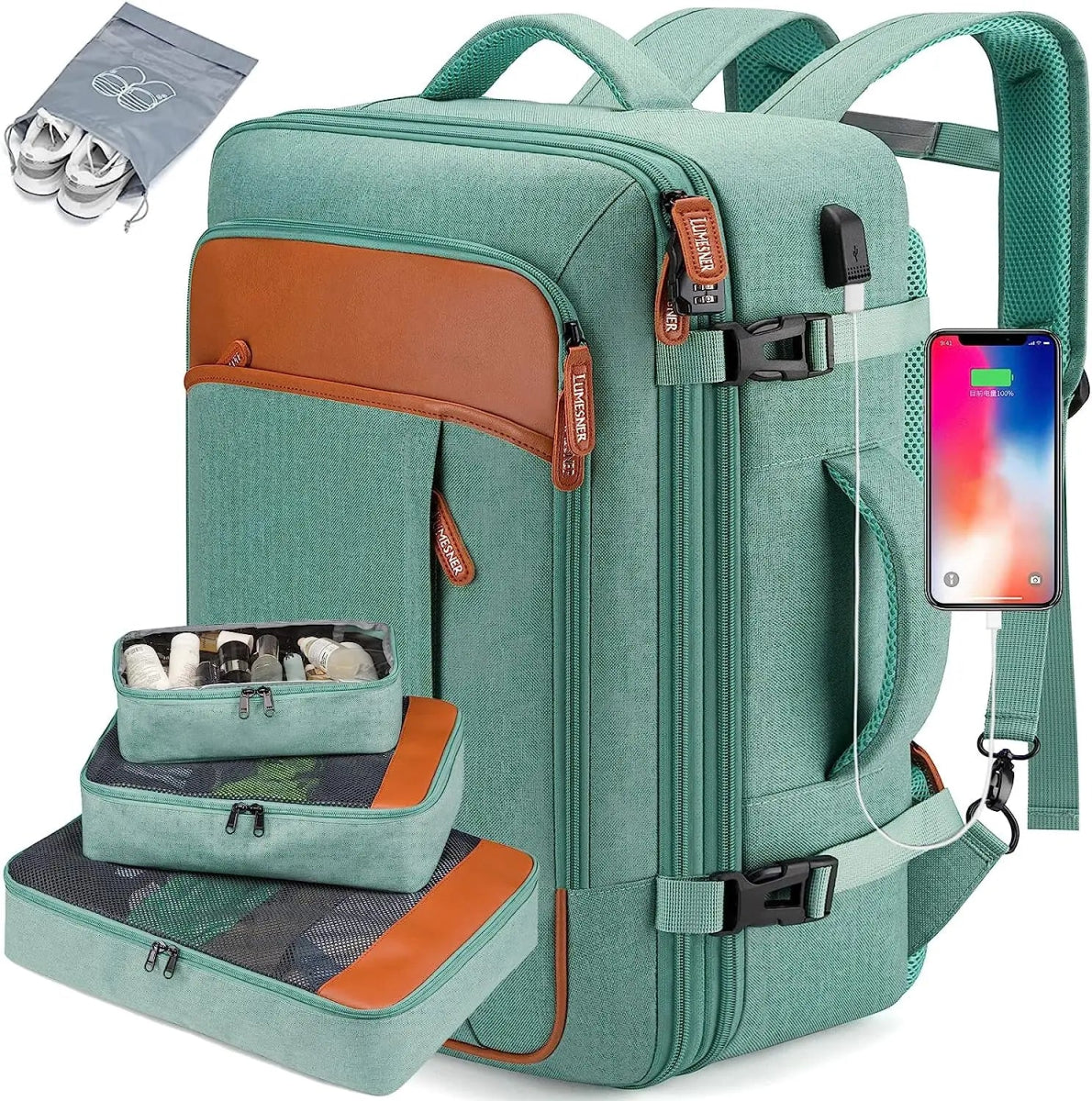 Mochila Feminina de Viagem VersaBag + 3 Necessaires GRÁTIS! - Shop Viagem