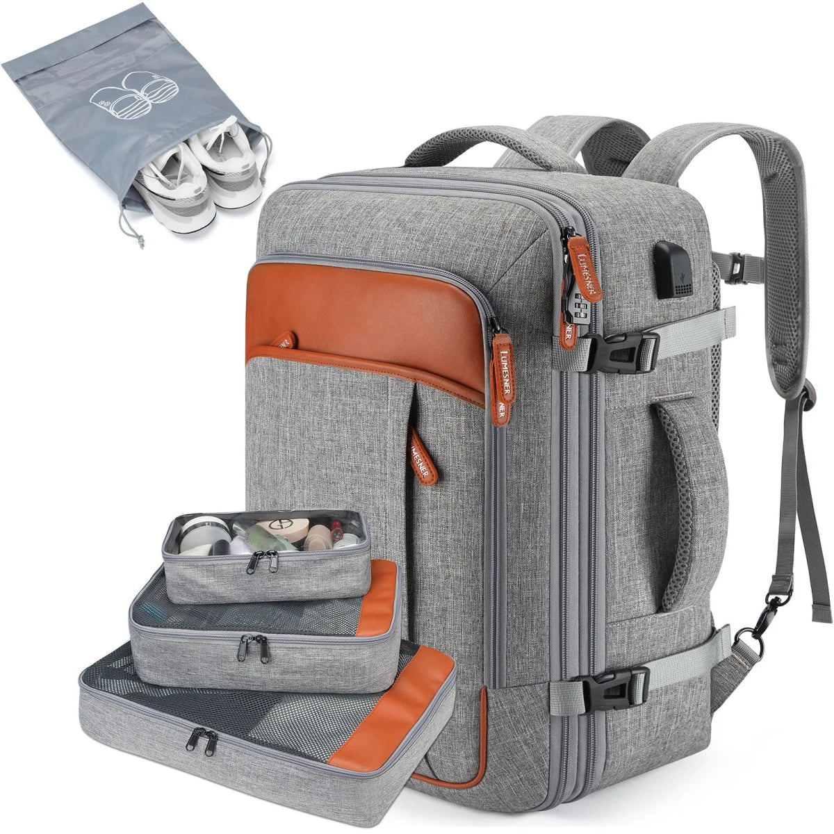 Mochila Feminina de Viagem VersaBag + 3 Necessaires GRÁTIS! - Shop Viagem