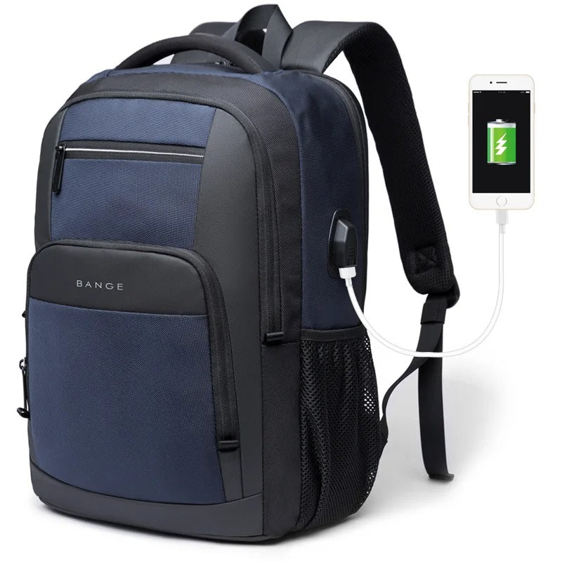 NômadePro – Mochila de Viagem Impermeável com USB e Compartimento para Notebook 15,6"