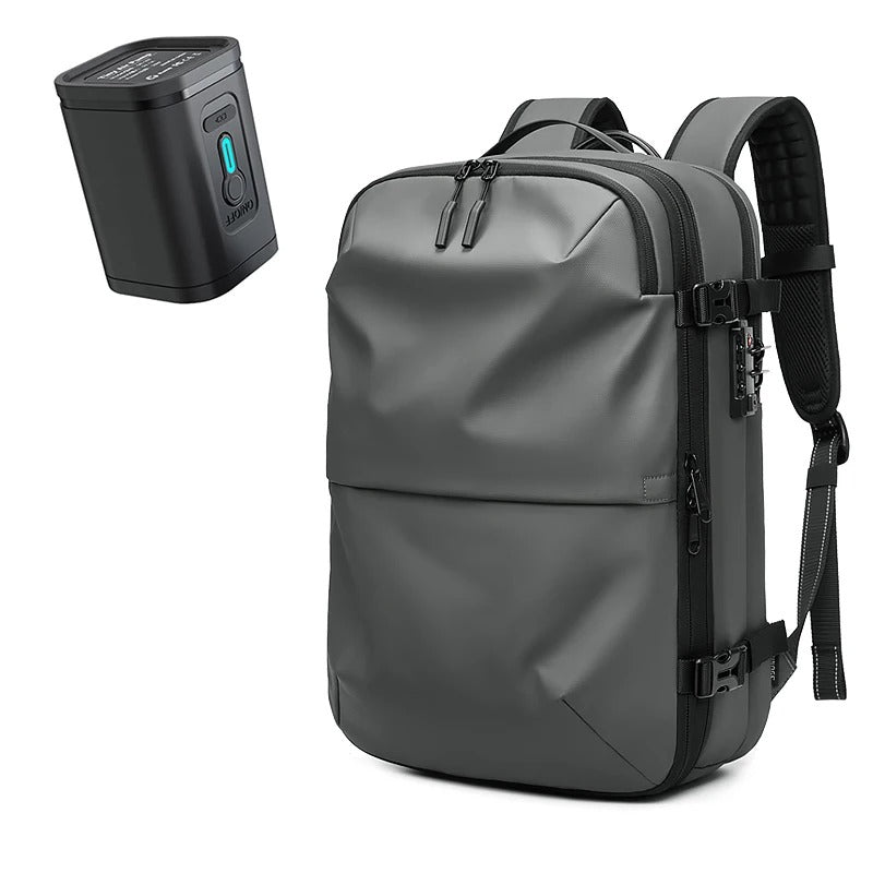 Mochila de viagem masculina compressão à vácuo 17 polegadas