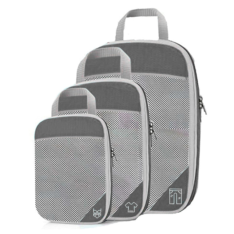 Kit 6 Bolsas Organizadoras De Compressão Para Malas De Viagem - Shop Viagem
