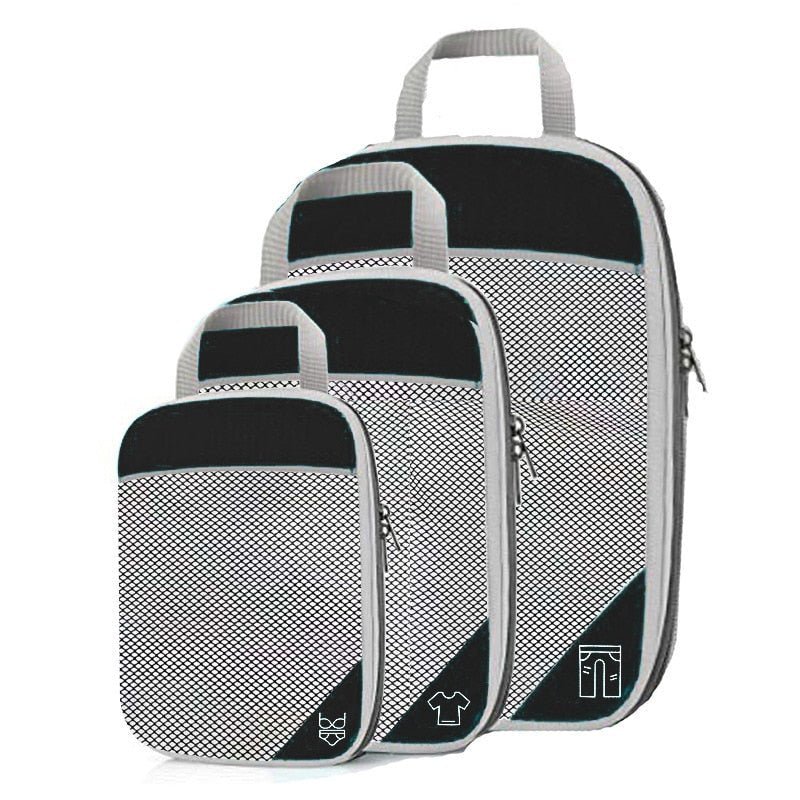 Kit 6 Bolsas Organizadoras De Compressão Para Malas De Viagem - Shop Viagem