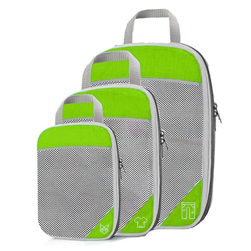 Kit 6 Bolsas Organizadoras De Compressão Para Malas De Viagem - Shop Viagem