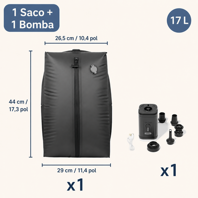 AeroVac – Sacos a Vácuo para Viagem + Bomba de Sucção