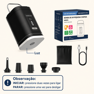 AeroVac – Sacos a Vácuo para Viagem + Bomba de Sucção