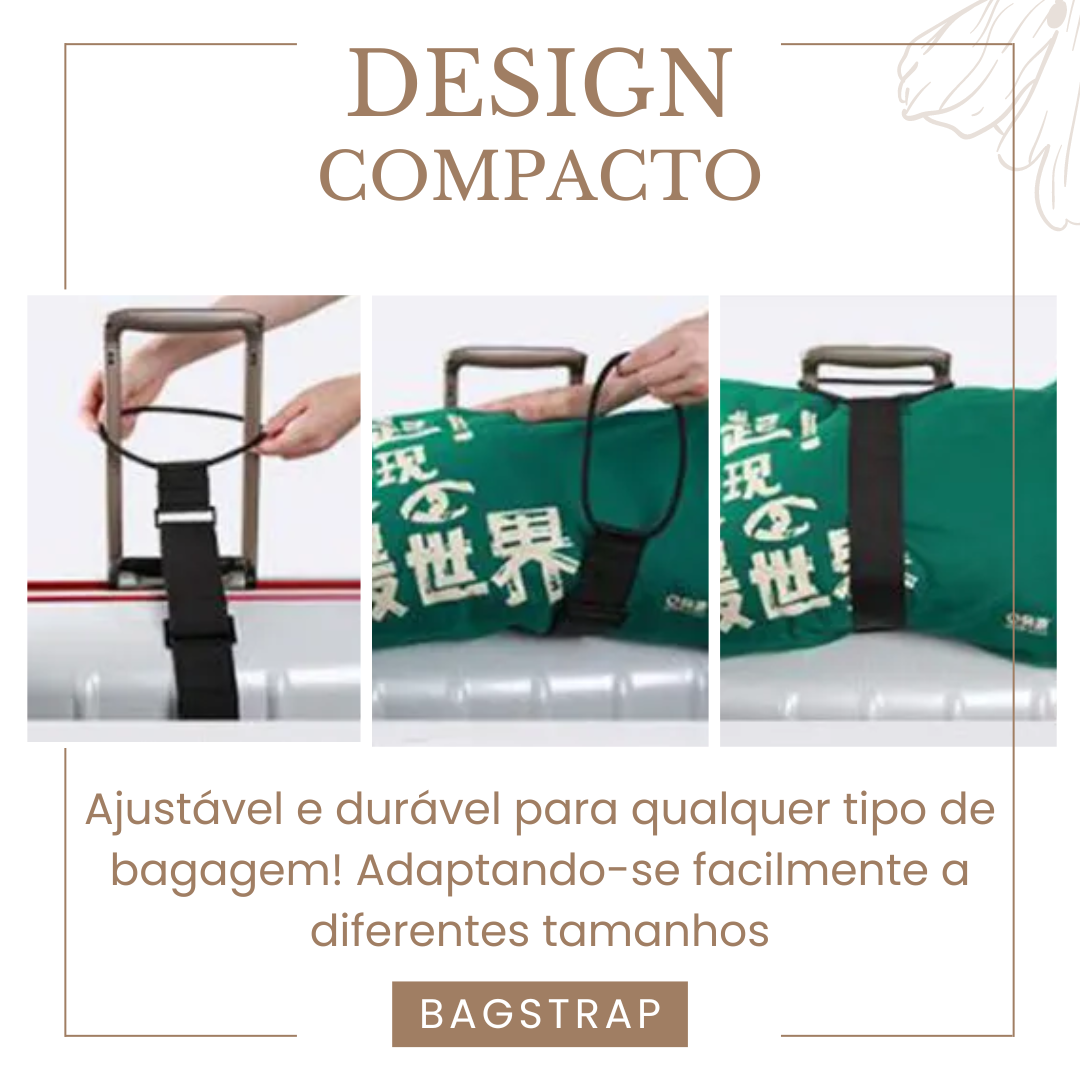 Cinto Elástico BagStrap para Bagagem com Alça Ajustável