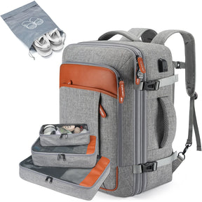 Mochila de Viagem VersaBag com Carregamento USB + 3 necessaires inclusas