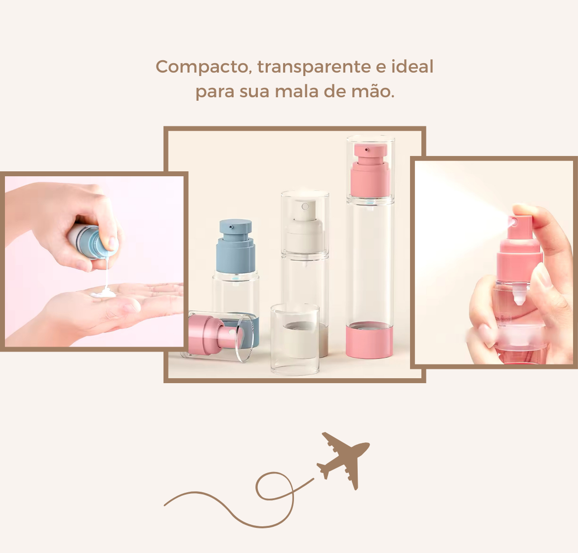 Nordic Touch - Spray Portátil de Viagem para Cosméticos