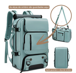 TravelMaster- Mochila de Viagem Feminina Impermeável