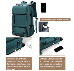 TravelMaster- Mochila de Viagem Feminina Impermeável