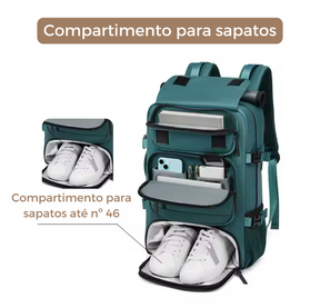 TravelMaster- Mochila de Viagem Feminina Impermeável