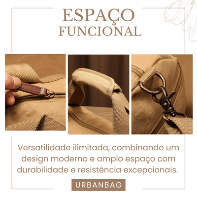 Bolsa de Mão UrbanBag em Lona Espaçosa Multifuncional - Shop Viagem