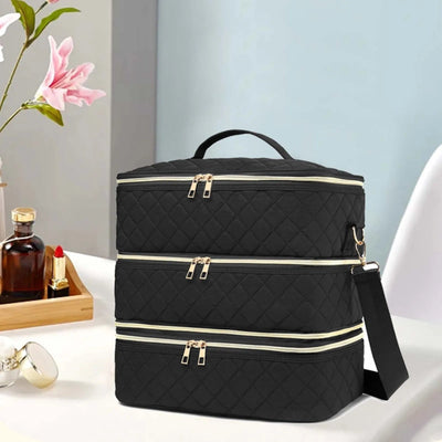 Bolsa organizadora de cosméticos com três camadas - Shop Viagem