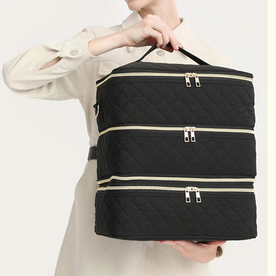 Bolsa organizadora de cosméticos com três camadas - Shop Viagem