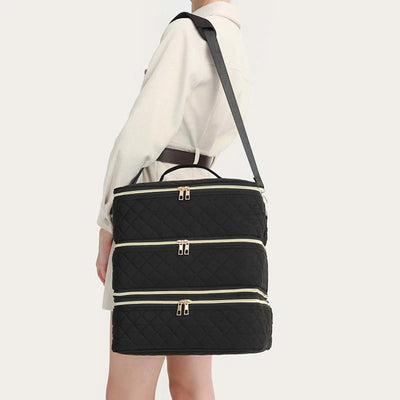 Bolsa organizadora de cosméticos com três camadas - Shop Viagem