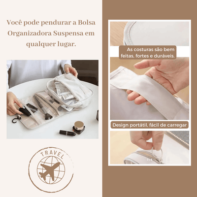 Bolsa Organizadora de Cosméticos Suspensa - Shop Viagem