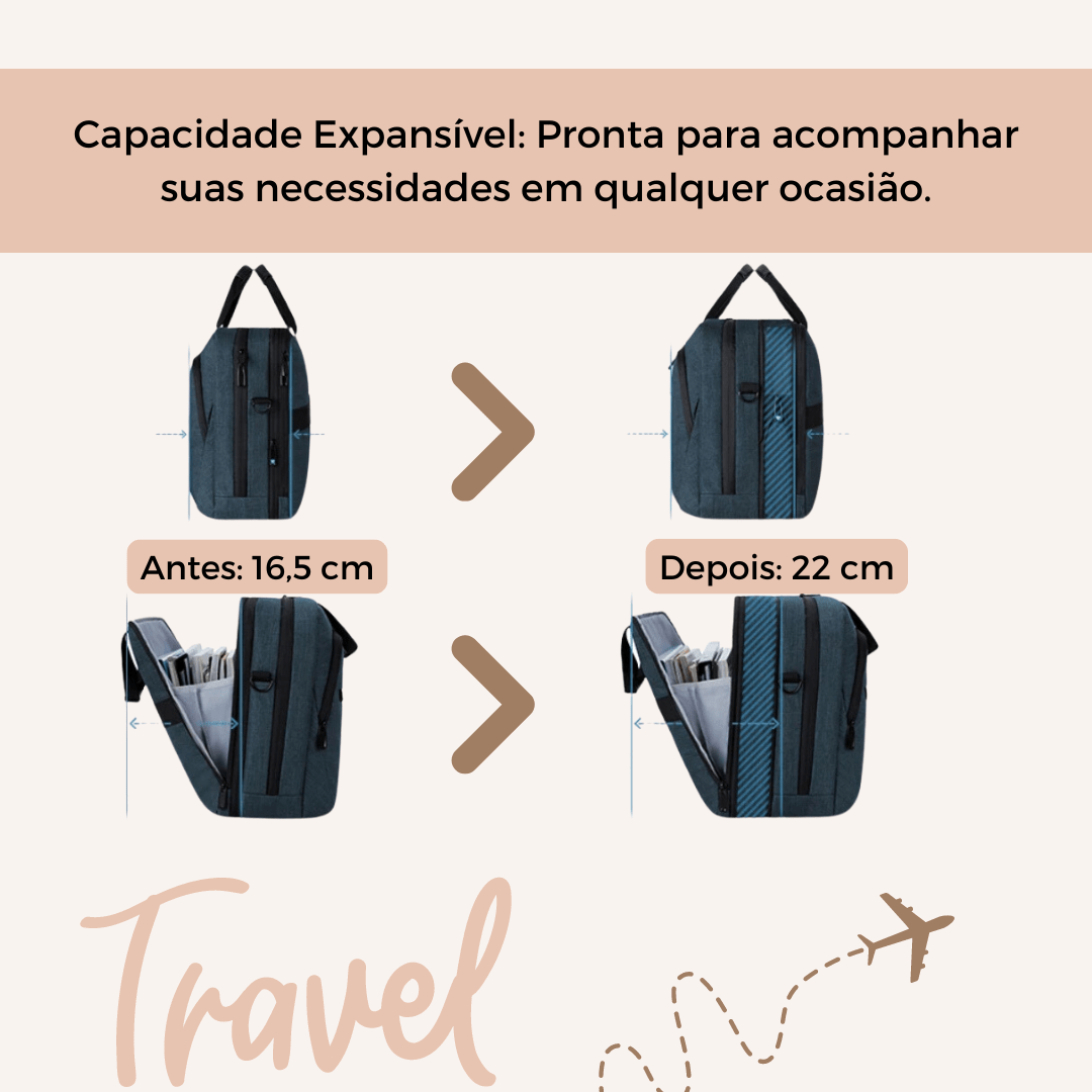 Bolsa para Laptop unissex - 15,6 e 17,3 polegadas - Shop Viagem