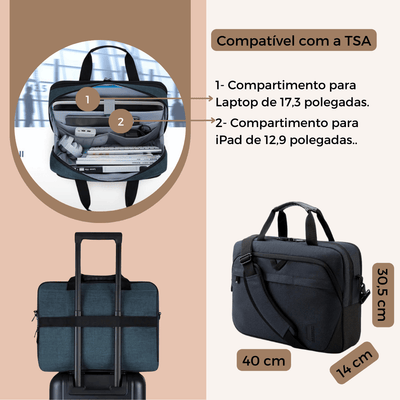 Bolsa para Laptop unissex - 15,6 e 17,3 polegadas - Shop Viagem