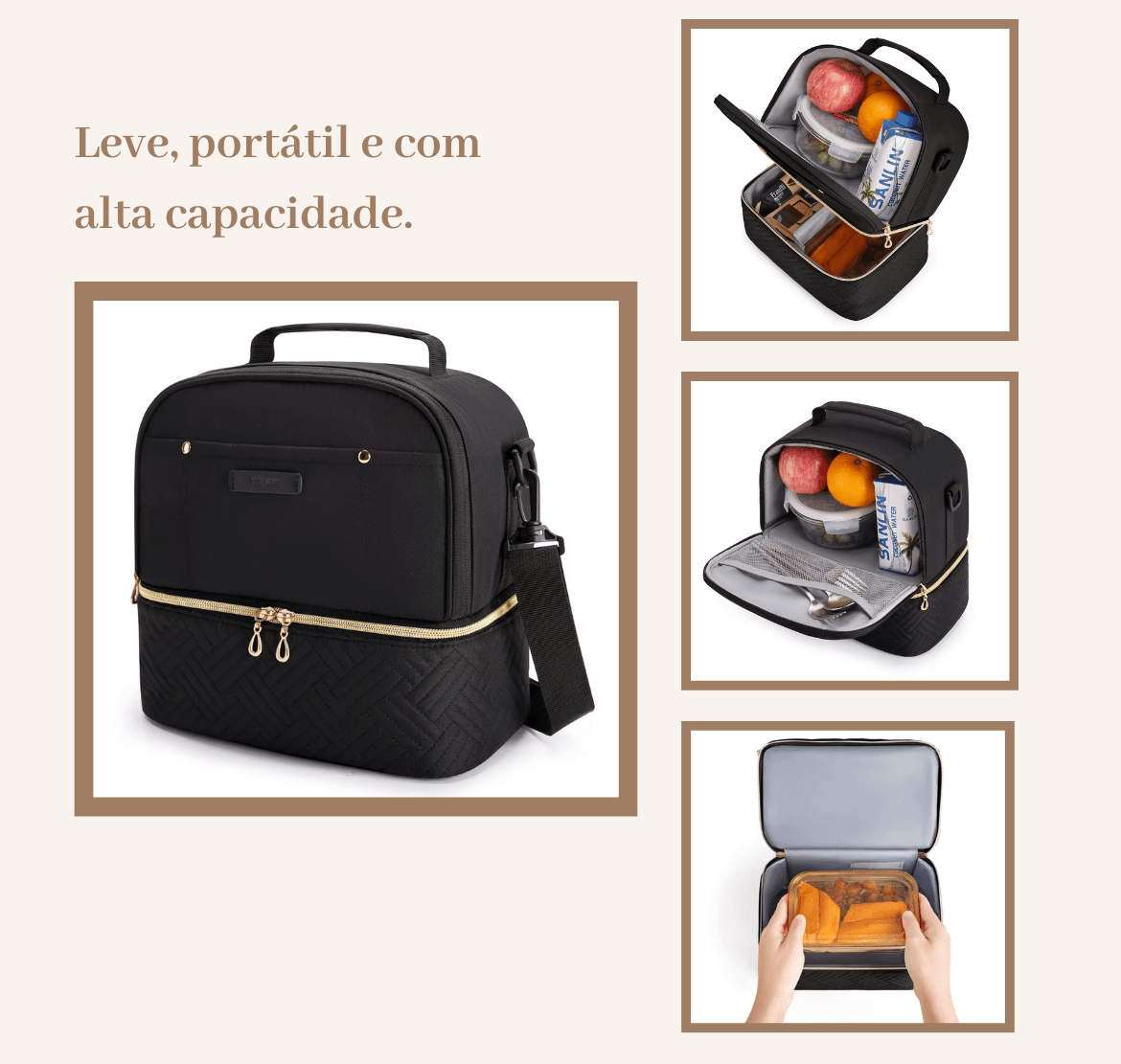 Bolsa Térmica Impermeável para Alimentos - Estilo e Praticidade para Mulheres - Shop Viagem