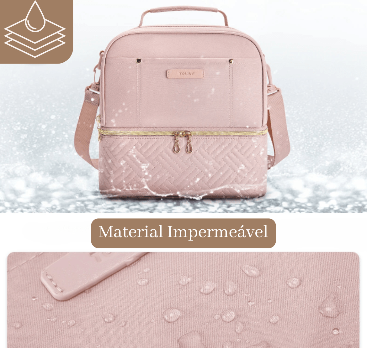 Bolsa Térmica Impermeável para Alimentos - Estilo e Praticidade para Mulheres - Shop Viagem