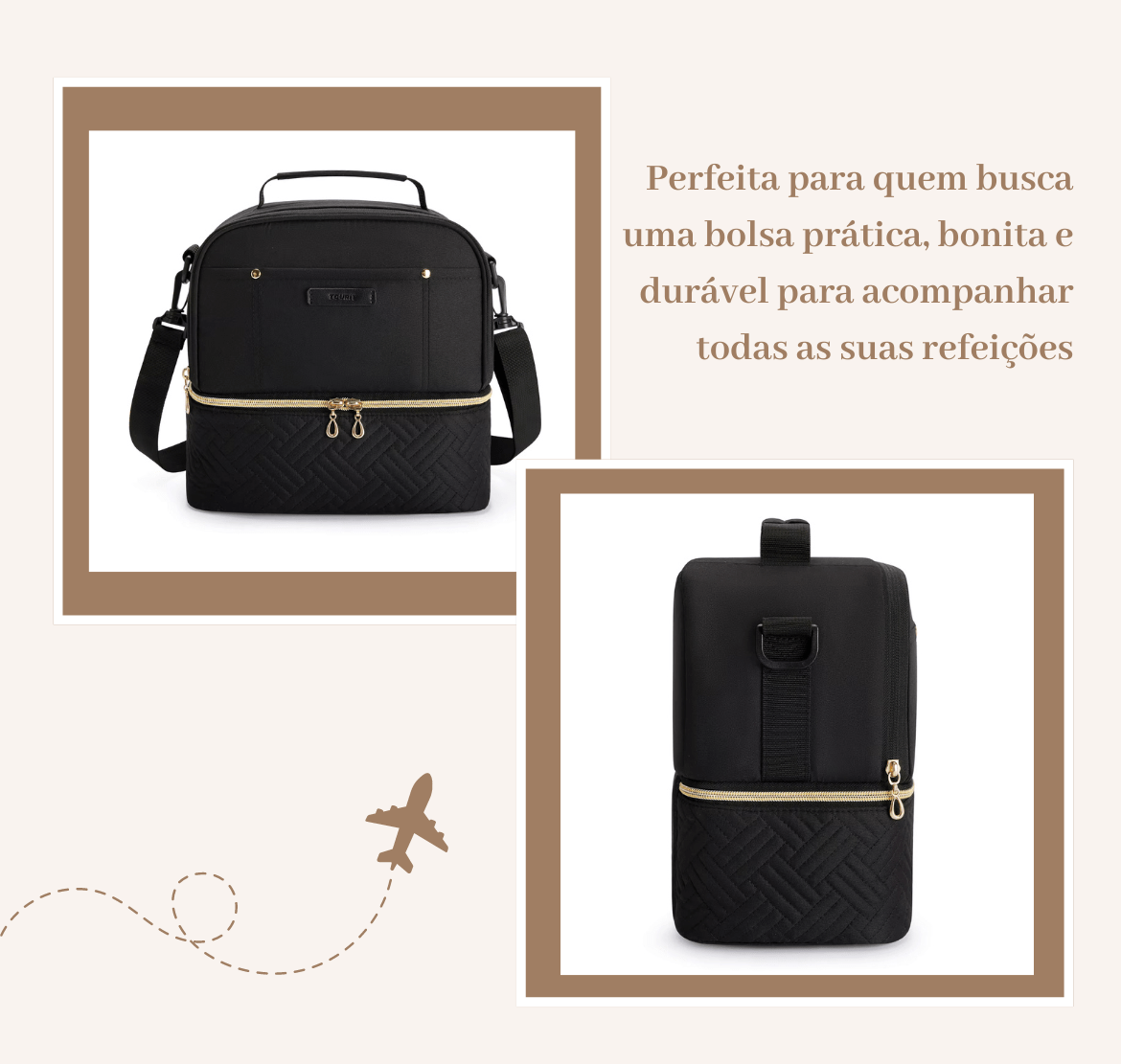 Bolsa Térmica Impermeável para Alimentos - Estilo e Praticidade para Mulheres - Shop Viagem