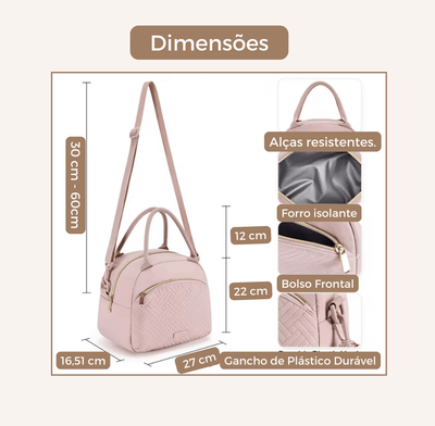 Bolsa Térmica Portátil Feminino - Lunch Chic - Shop Viagem