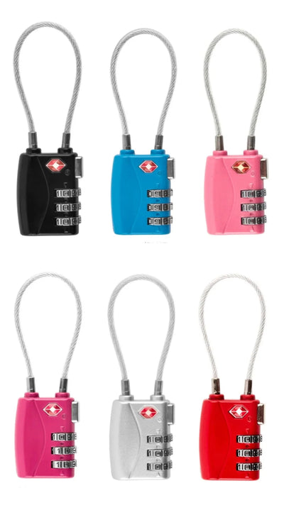 Cadeado de Viagem LockMaster de Cabo de Aço com Senha - Shop Viagem