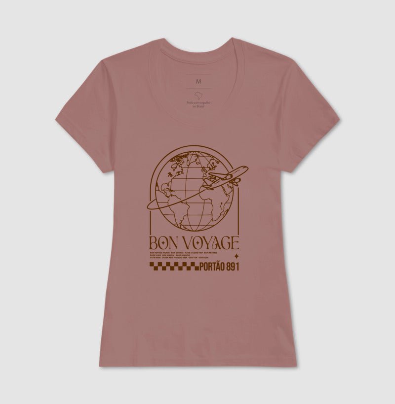 Camiseta Bon Voyage – Portão 891 - Shop Viagem