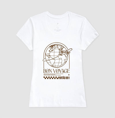 Camiseta Bon Voyage – Portão 891 - Shop Viagem