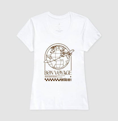 Camiseta Bon Voyage – Portão 891 - Shop Viagem