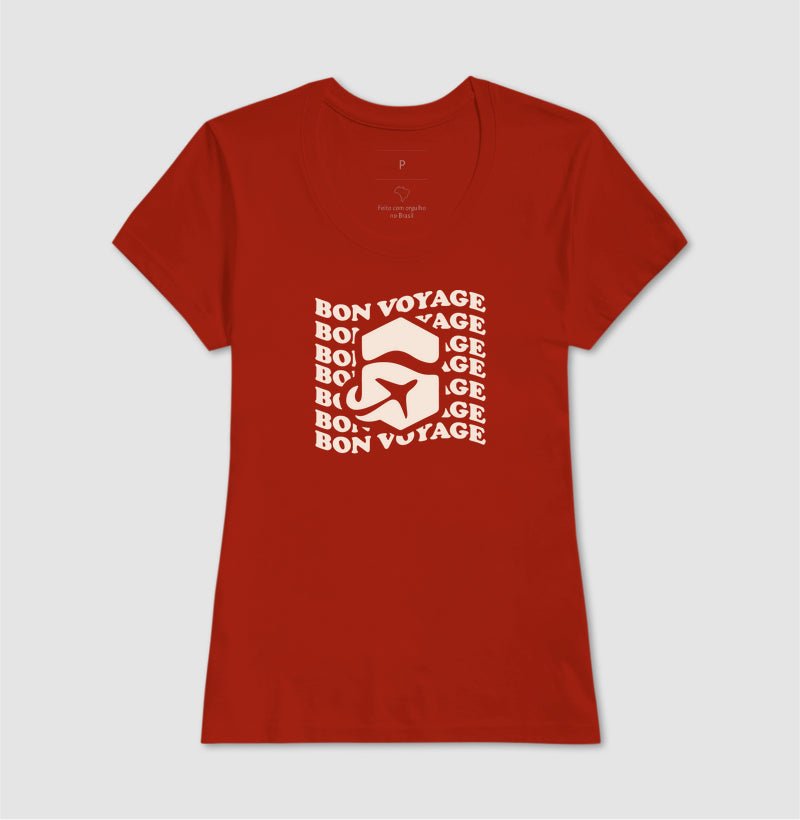 Camiseta Feminina Bon Voyage – Shop Viagem - Shop Viagem