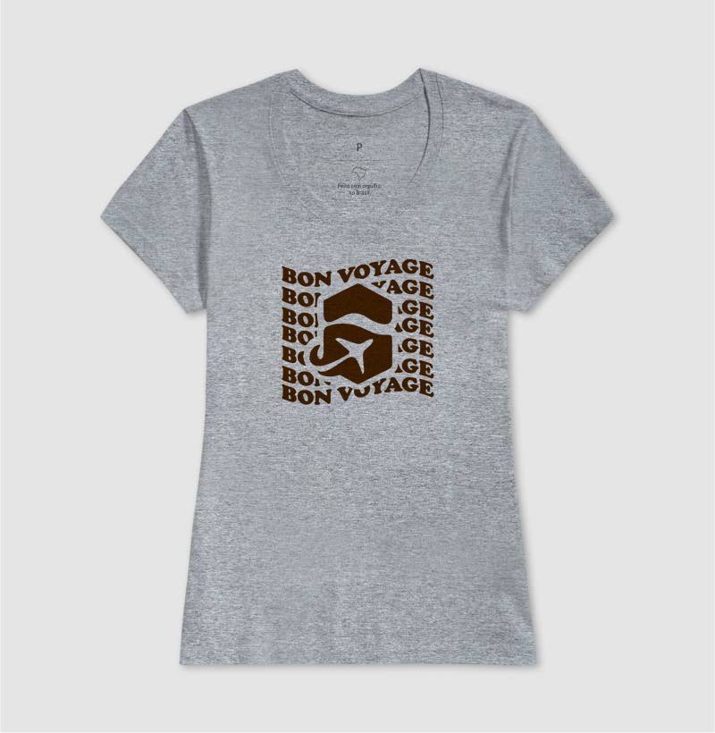 Camiseta Feminina Bon Voyage – Shop Viagem - Shop Viagem