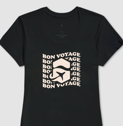 Camiseta Feminina Bon Voyage – Shop Viagem - Shop Viagem