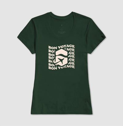 Camiseta Feminina Bon Voyage – Shop Viagem - Shop Viagem