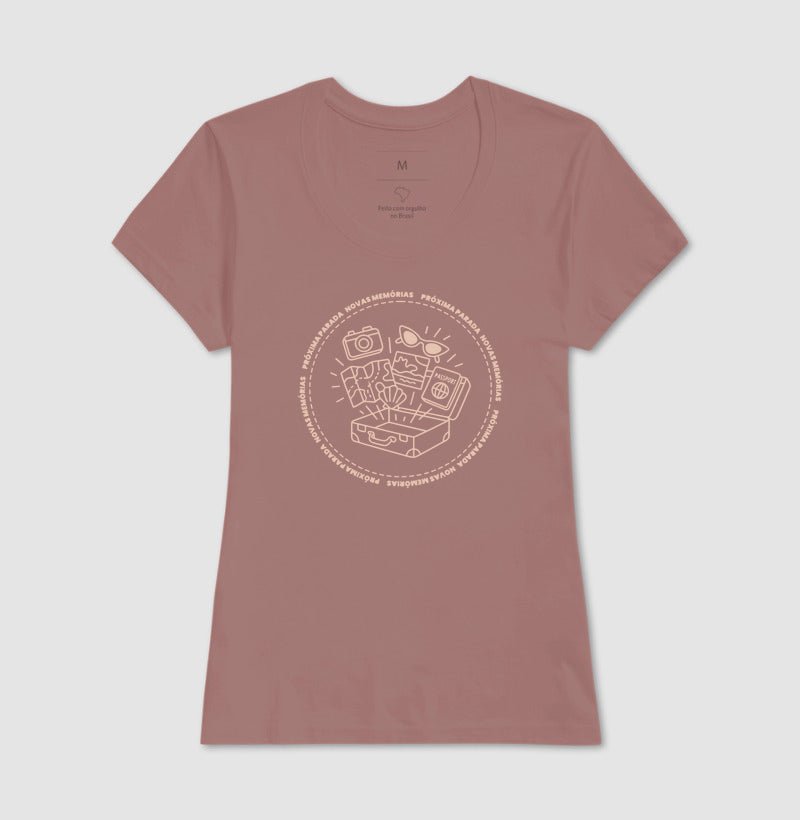 Camiseta Feminina Próxima Parada – Novas Memórias - Shop Viagem