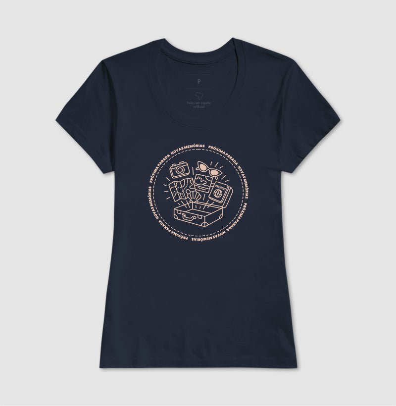 Camiseta Feminina Próxima Parada – Novas Memórias - Shop Viagem