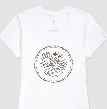 Camiseta Feminina Próxima Parada – Novas Memórias - Shop Viagem