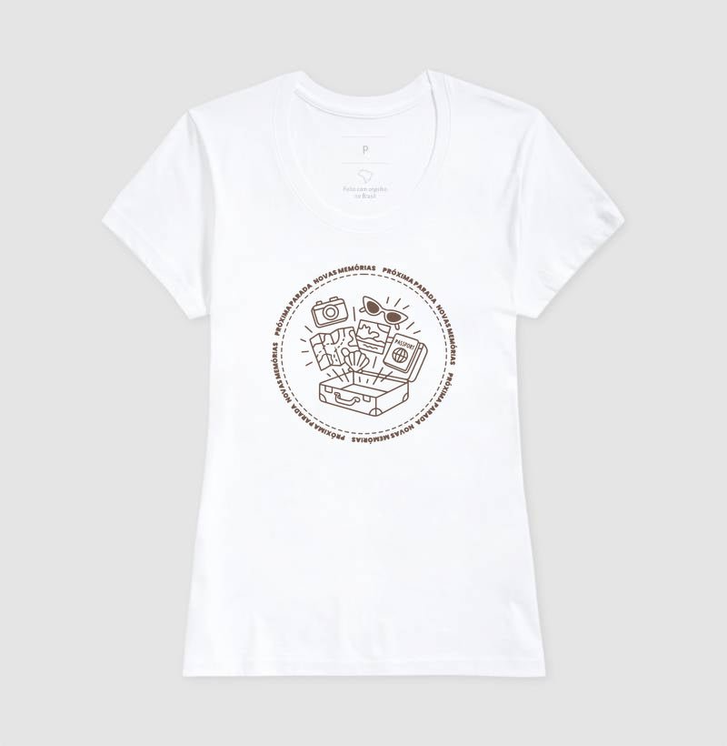 Camiseta Feminina Próxima Parada – Novas Memórias - Shop Viagem