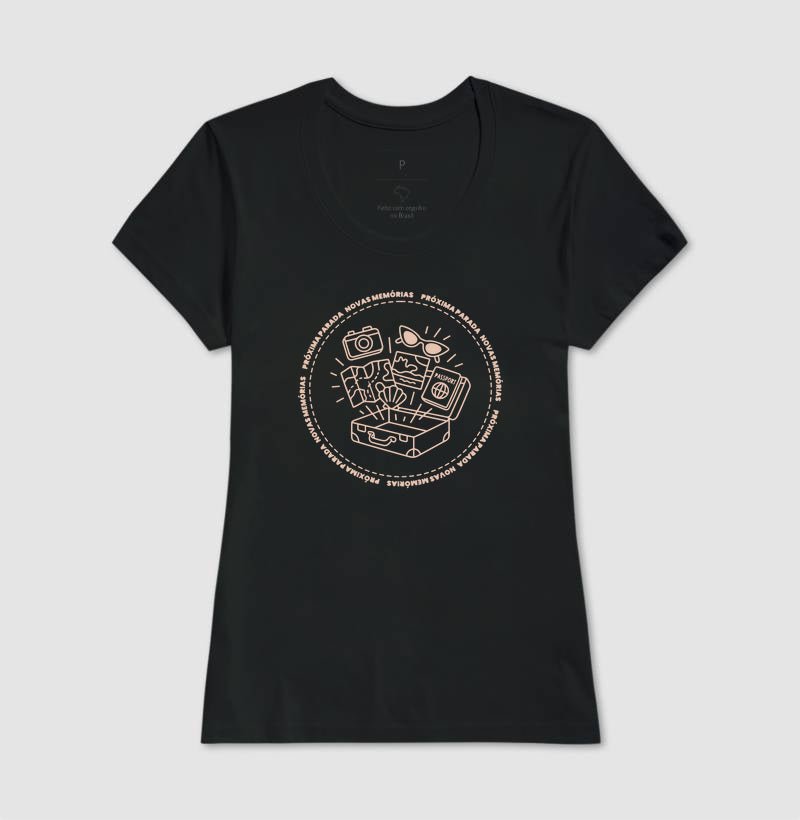 Camiseta Feminina Próxima Parada – Novas Memórias - Shop Viagem