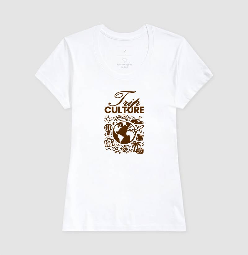 Camiseta Feminina Trip Culture – Explore - Shop Viagem
