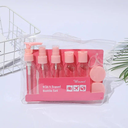 Conjunto de Frascos Transparente para Viagem - Shop Viagem