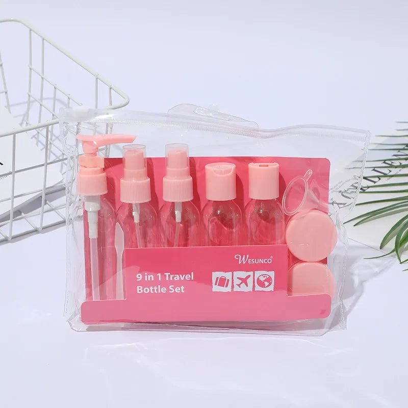 Conjunto de Frascos Transparente para Viagem - Shop Viagem