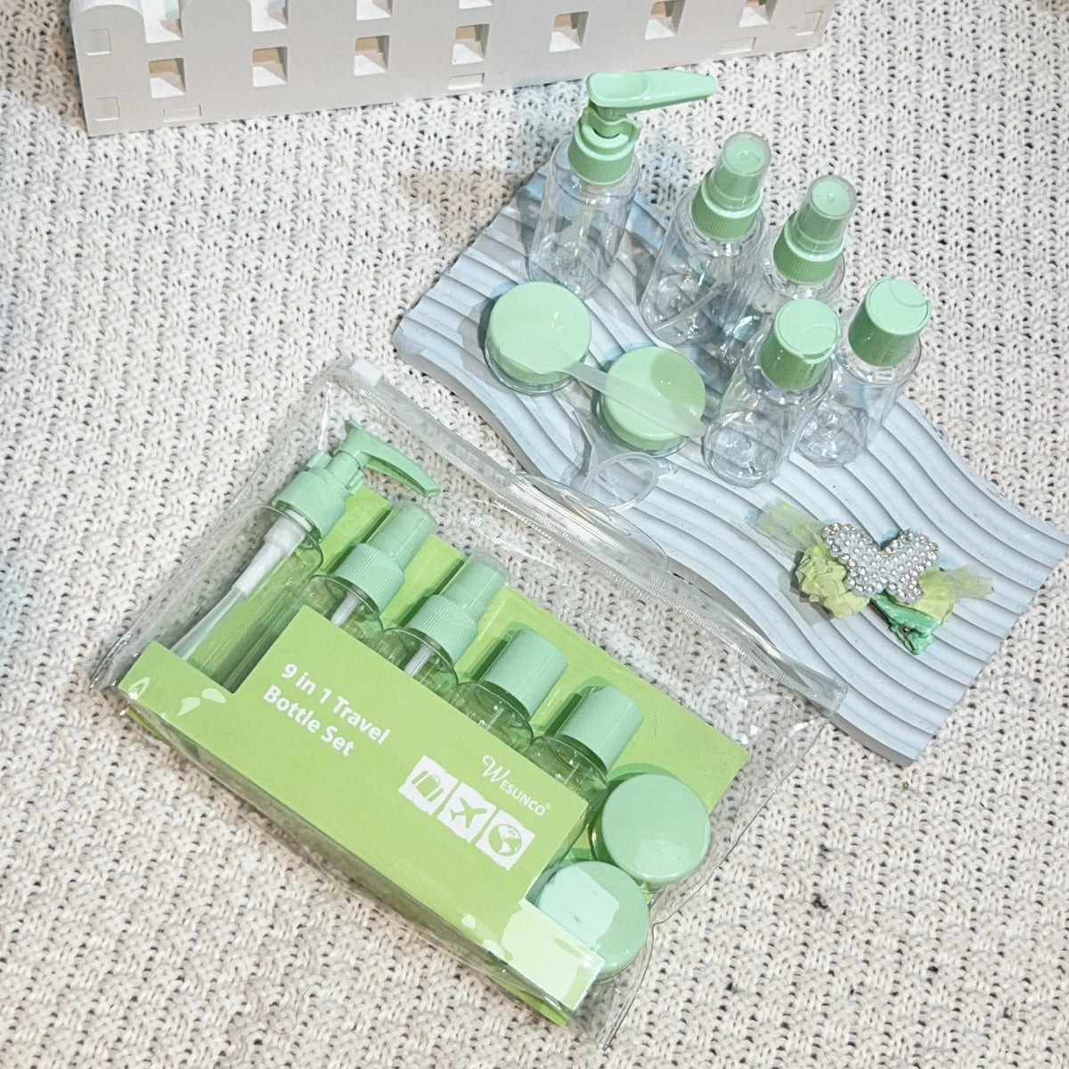 Conjunto de Frascos Transparente para Viagem - Shop Viagem