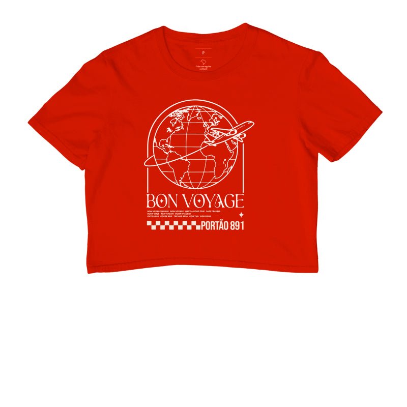 Cropped Bon Voyage – Portão 891 - Shop Viagem