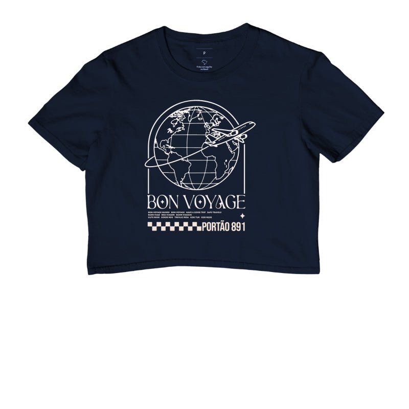 Cropped Bon Voyage – Portão 891 - Shop Viagem