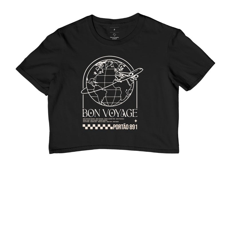 Cropped Bon Voyage – Portão 891 - Shop Viagem
