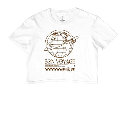 Cropped Bon Voyage – Portão 891 - Shop Viagem